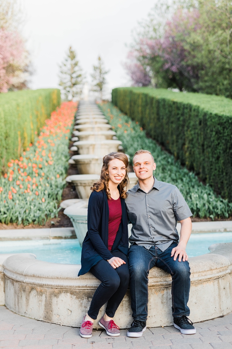 Thanksgiving Point Tulip Festival Spring Engagement Session