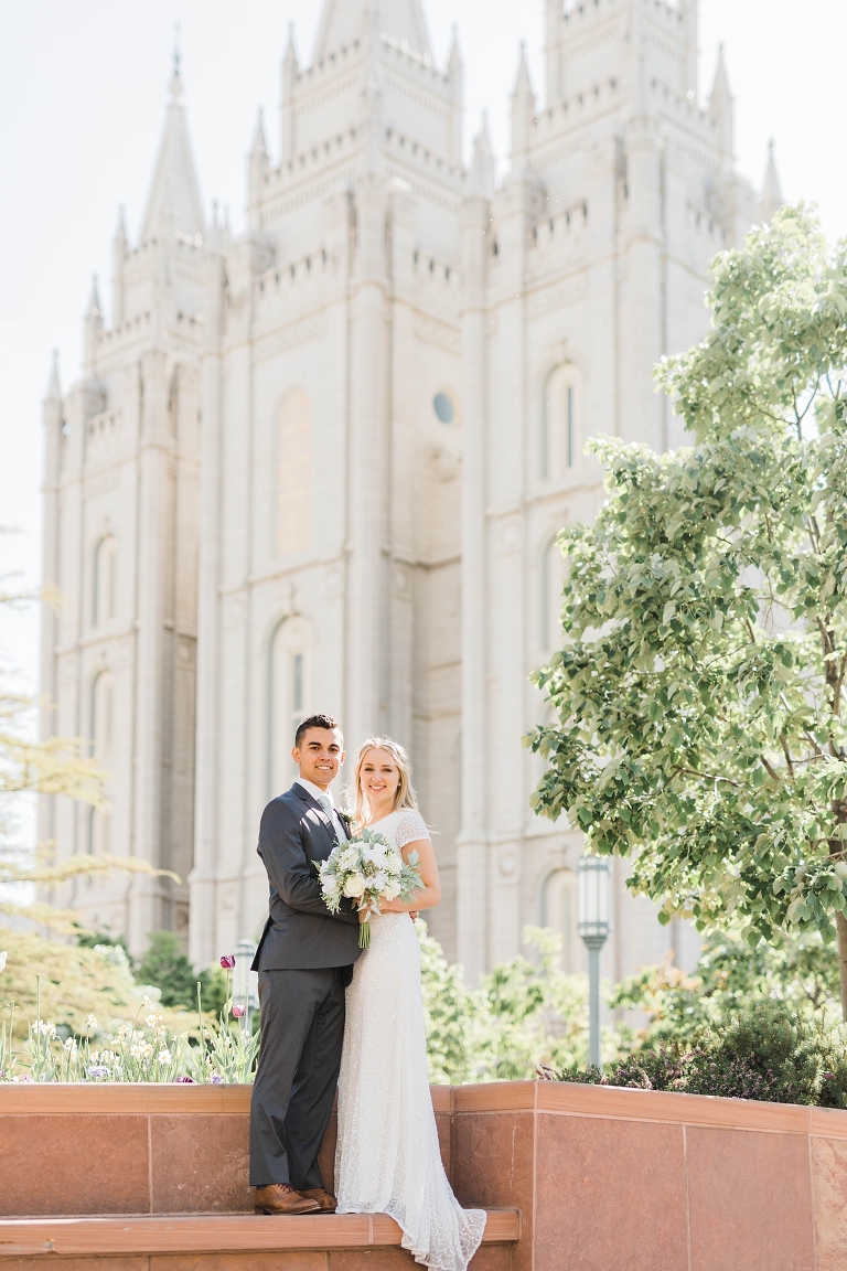 Salt Lake Temple Spring Wedding, Utah wedding photography