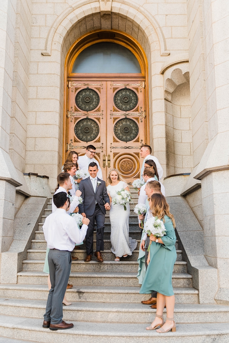 Salt Lake Temple Spring Wedding, Utah wedding photography