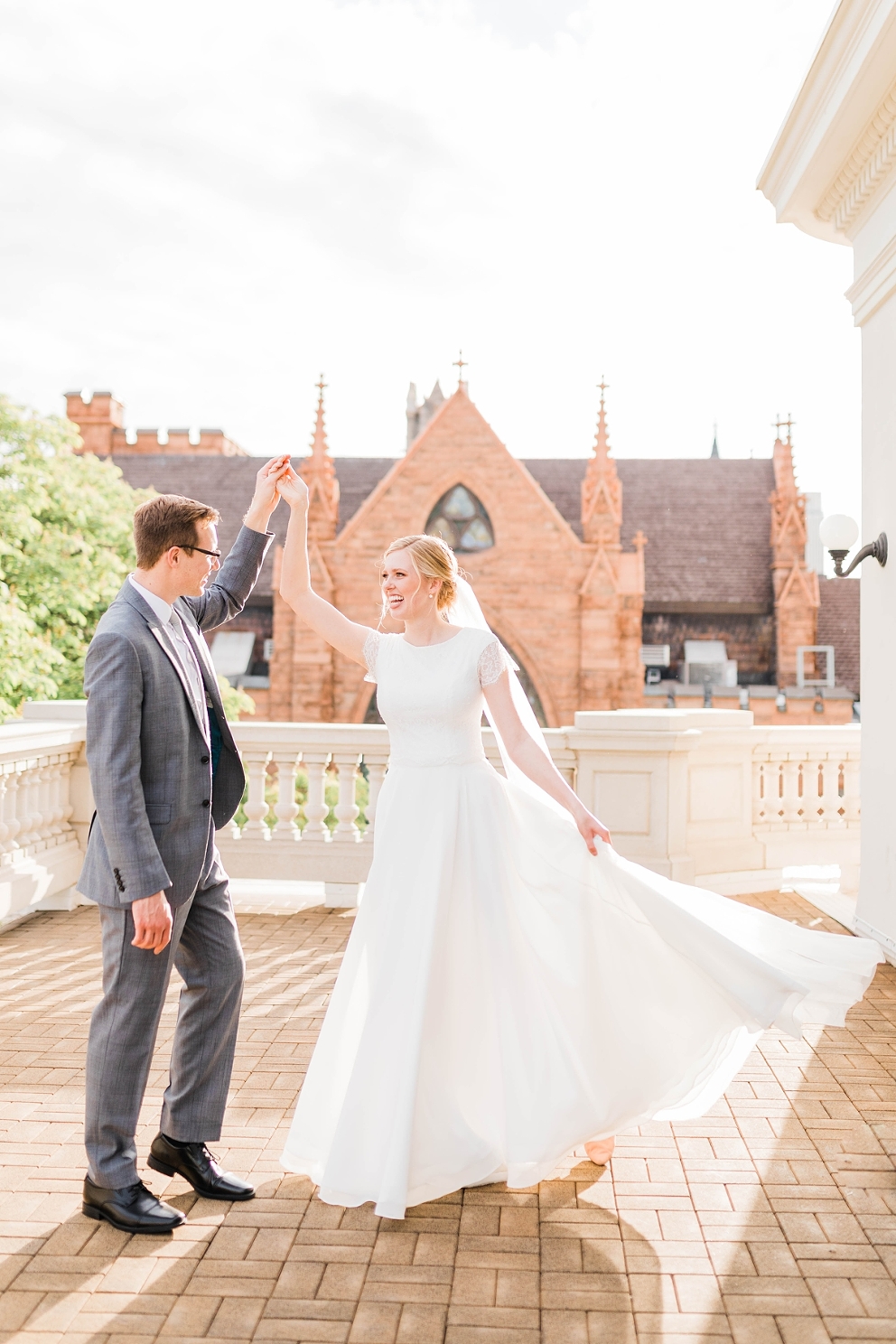 Classic Wedding at the Thomas S. Monson Center and Salt Lake Temple ...