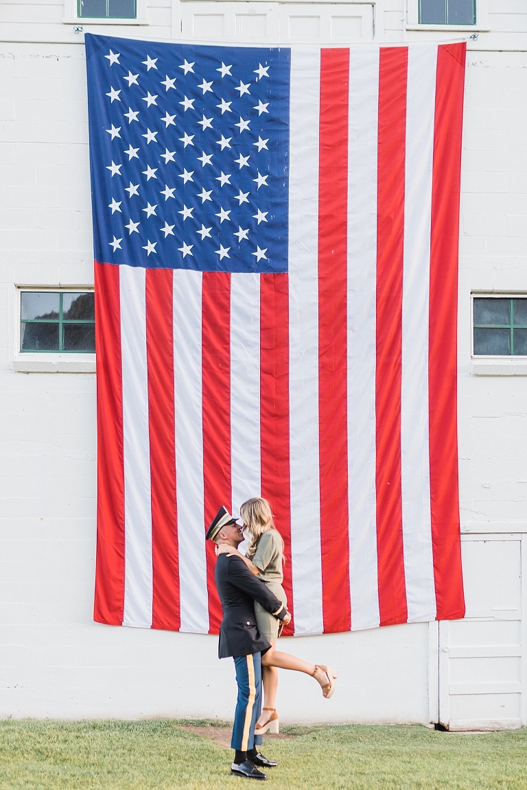 Patriotic American Couples Session, Military photo shoot, Military uniform, Photography by Tasha Rose, American flag photos