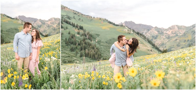 Couples photos in Utah Wildflowers