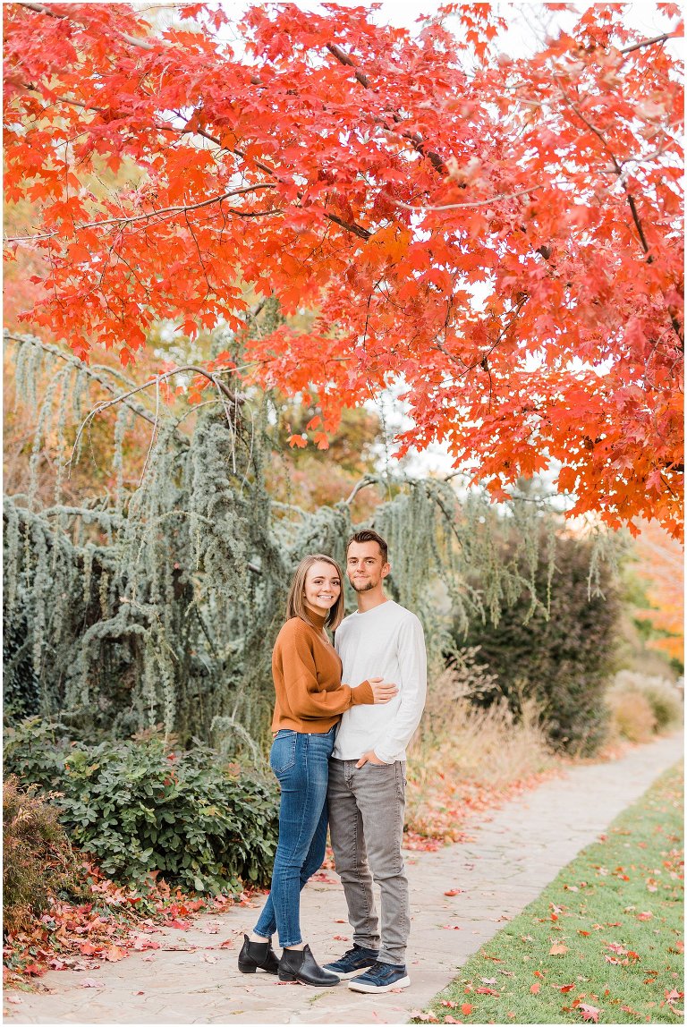 Couple with fall trees