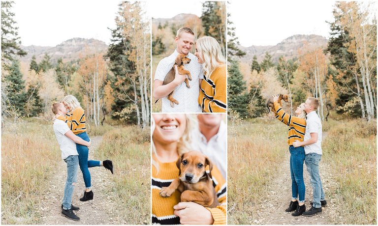 Fall pictures with puppy